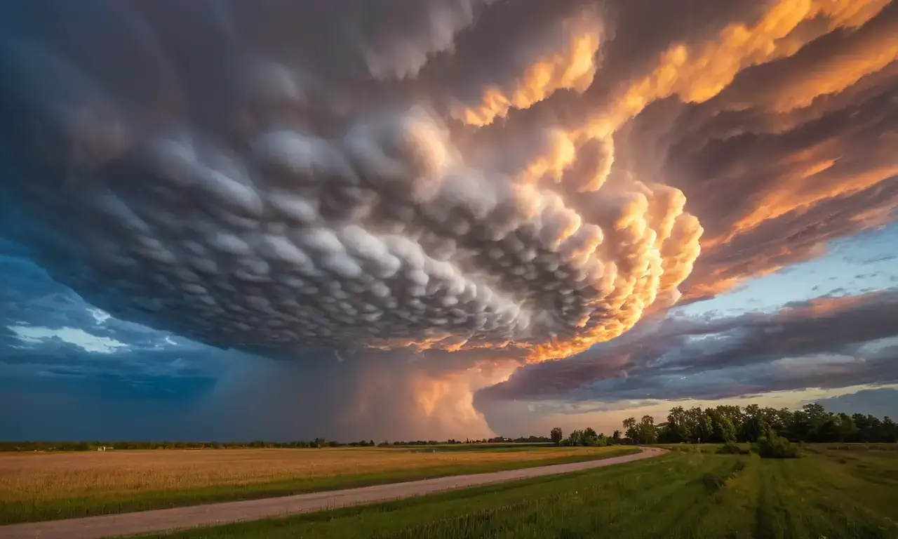 Mammatus clouds are characterized by their distinctive pouch-like formations and can precede thunderstorms
