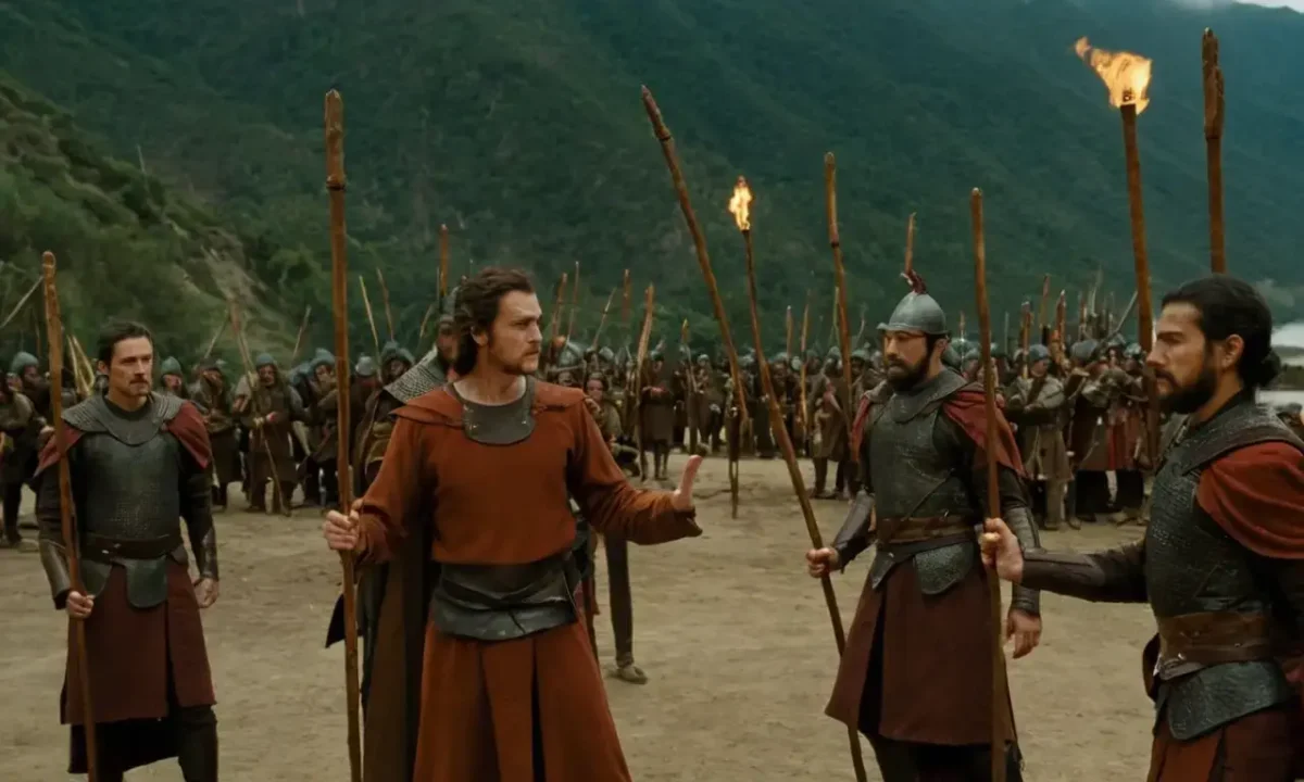 Seven-wands defense evokes a struggle for personal freedom