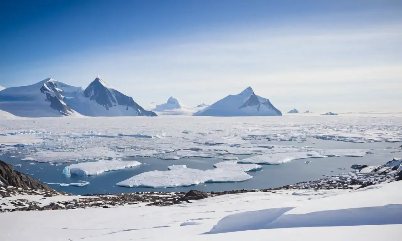 A vast Antarctic plateau showcases harsh Arctic beauty