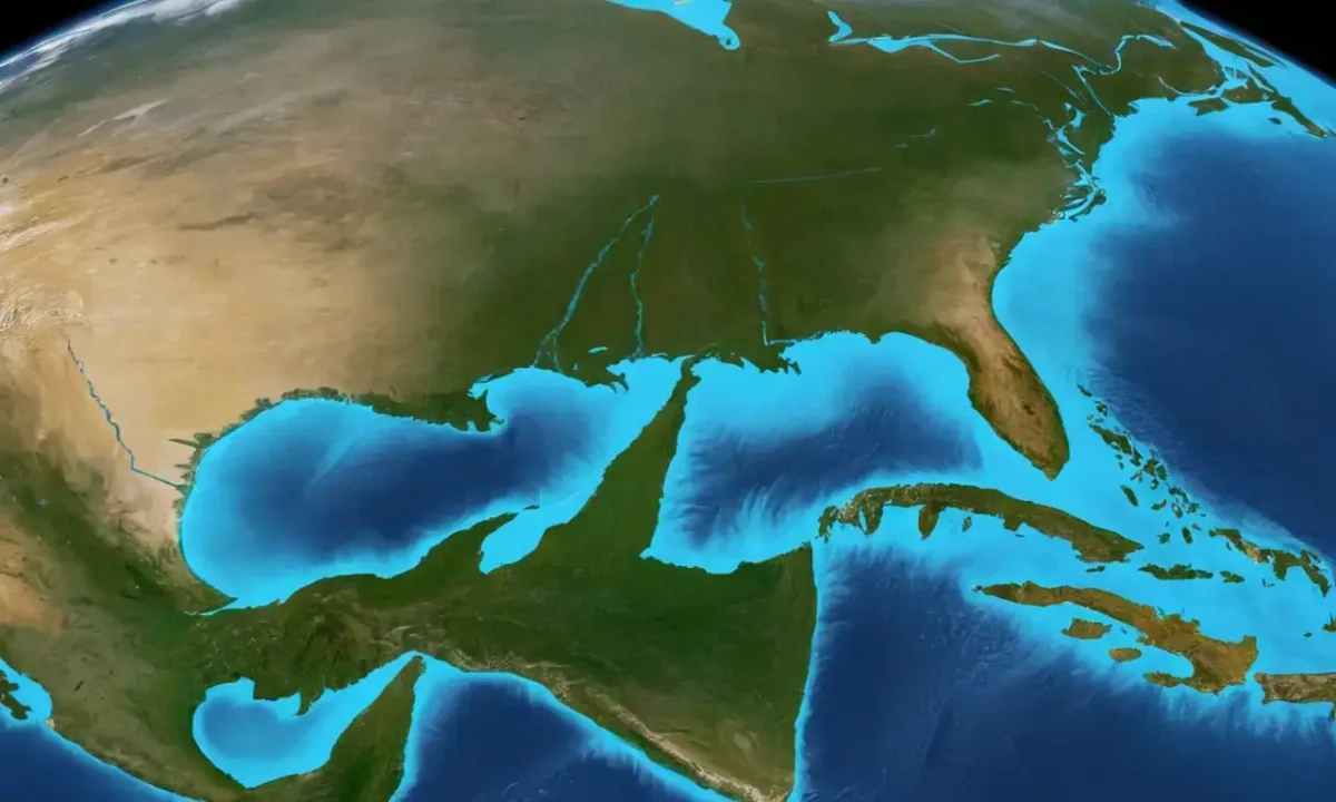 Canadas lower gravity is due to geodevelopment
