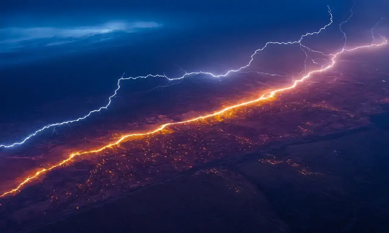 Electric discharges caused by ground currents can include lightning strikes and atmospheric ionization